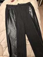 Mooie broek stof/leer 46/48, Ophalen of Verzenden, Nieuw, Zwart, Broek of Spijkerbroek