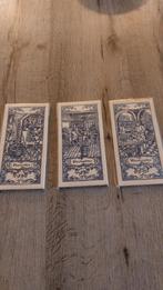 3 brocante blauwe mosa Maastricht tegels voor 10 €, Ophalen of Verzenden