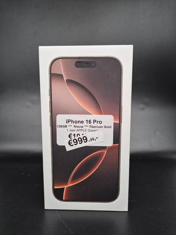 iphone 16pro - Goud-128gb-Nieuw in dicht doos! beschikbaar voor biedingen