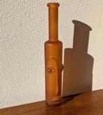 Kefla oranje glazen fles met gezicht 70s / Glass bottle, Ophalen of Verzenden