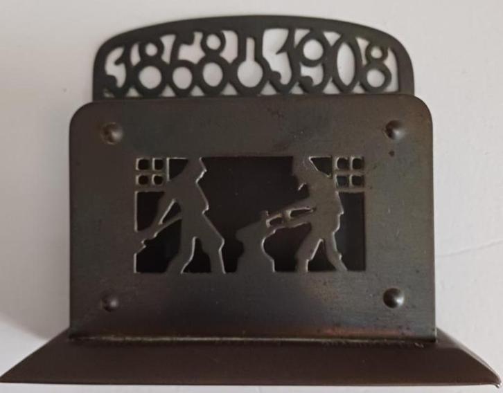 Antiek koperen brieven standaard, Antiek en Kunst, Antiek | Kantoor en Zakelijk, Ophalen of Verzenden