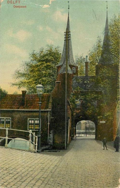 (386-261-005) Delft Oostpoort, Verzamelen, Ansichtkaarten | Nederland, Zuid-Holland, Verzenden