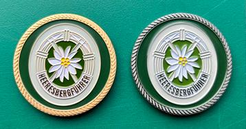 2 coins Korps Commandotroepen Heeresbergführer goud + zilver beschikbaar voor biedingen