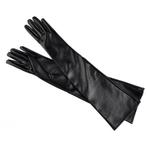 Leer look handschoenen (sexy elleboog zwart leren fetish), Verzenden, Nieuw, Handschoenen