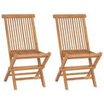 Tuinstoelen 2 st inklapbaar massief teakhout €100, Tuin en Terras, Ophalen of Verzenden, Nieuw