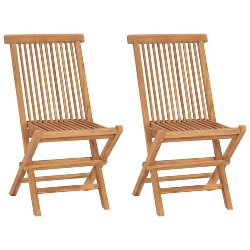 Tuinstoelen 2 st inklapbaar massief teakhout €100, Tuin en Terras, Tuinmeubel-accessoires, Nieuw, Ophalen of Verzenden