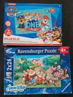 2 Kinderpuzzels: Paw Patrol & Sneeuwwitje, Ophalen of Verzenden, Meer dan 50 stukjes, Gebruikt, 4 tot 6 jaar