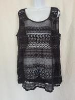 Gaaf zwart kanten dames shirt mt 48 merk MS Mode, ., Zwart, Maat 46/48 (XL) of groter, Ophalen of Verzenden