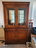 Houten vitrinekast met glazen deuren, Antiek en Kunst, Antiek | Meubels | Kasten, Ophalen