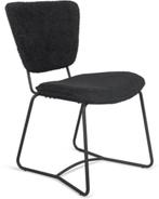 Eetkamerstoel Amy stof bouclé zwart | Webshop