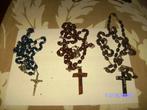 verzamel religie 3x rozenkrans blauw  en houten kralen kruis, Verzamelen, Religie, Sieraad, Gebruikt, Christendom | Katholiek
