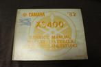 Yamaha XS400 1982 motorcycle service manual XS 400, Ophalen of Verzenden, Yamaha