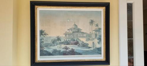 Matchende set van twee oude prints in fraaie lijst, Antiek en Kunst, Kunst | Schilderijen | Klassiek, Ophalen