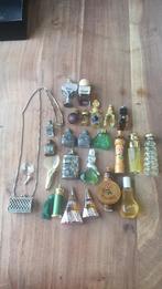 Verzameling 24st bijzondere parfumflesjes ~ ook zilver, Verzamelen, Gebruikt, Ophalen of Verzenden, Miniatuur, Gevuld