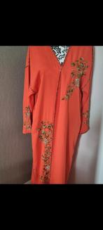 Oranje Geborduurde Jurk - Maat L xl, Maat 38/40 (M), Oranje, Ophalen of Verzenden, Zo goed als nieuw