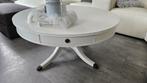 Ronde salontafel met prachtige middenpoot en 4 lades, Ophalen, 50 tot 100 cm, Rond, 50 tot 100 cm
