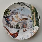 Porseleinen bord wintertafereel, gesigneerd en genummerd, Ophalen of Verzenden