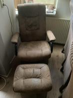 Vida XL TV Fauteuil met Voetenbankje - Nieuwstaat, Ophalen of Verzenden, Zo goed als nieuw, Stof, 75 tot 100 cm