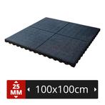GROTE RUBBER TEGELS 100X100X2.5 ZWART TUIN TERRAS BALKON, Tuin en Terras, Tegels en Klinkers, Rubber, Nieuw, Ophalen of Verzenden