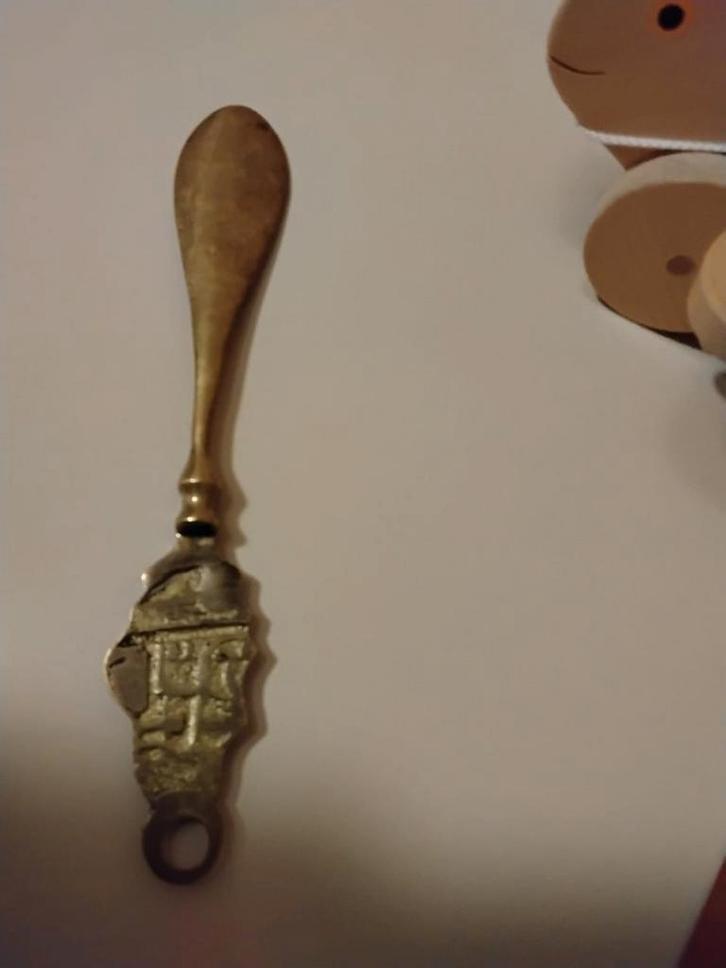 Antieke Messing Schoenlepel met Schip, Antiek en Kunst, Antiek | Bestek, Ophalen of Verzenden