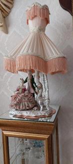 Barok Lamp met Porseleinen Beeld, Antiek en Kunst, Ophalen
