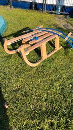 Slee met rugleuning, Ophalen, Rugleuning, Gebruikt, Hout