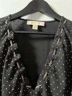 Zwarte blouse met gouden puntjes en ketting Michael Kors S, Ophalen of Verzenden, Zo goed als nieuw, Zwart