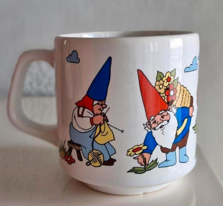 Beker David de Kabouter, Huis en Inrichting, Keuken | Servies, Zo goed als nieuw, Kop(pen) en/of Schotel(s), Overige stijlen, Ophalen of Verzenden