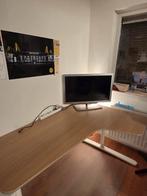 Ikea Bekant bureau met hoek aan de rechterkant, Huis en Inrichting, Ophalen, In hoogte verstelbaar, Zo goed als nieuw, Bureau