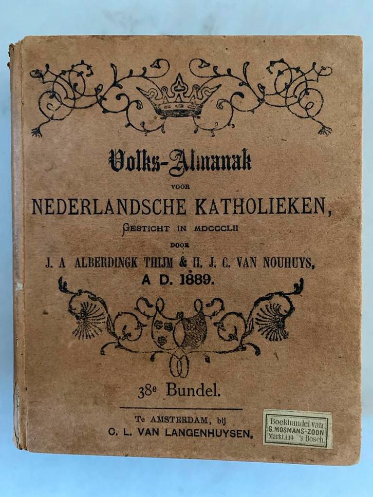 Volks-Almanak 1889 - Katholieken, Antiek en Kunst, Antiek | Boeken en Bijbels, Ophalen of Verzenden