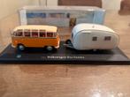 Miniatuur VW Bus Samba met Caravan, Hobby en Vrije tijd, Ophalen of Verzenden, Zo goed als nieuw, Auto, Overige merken