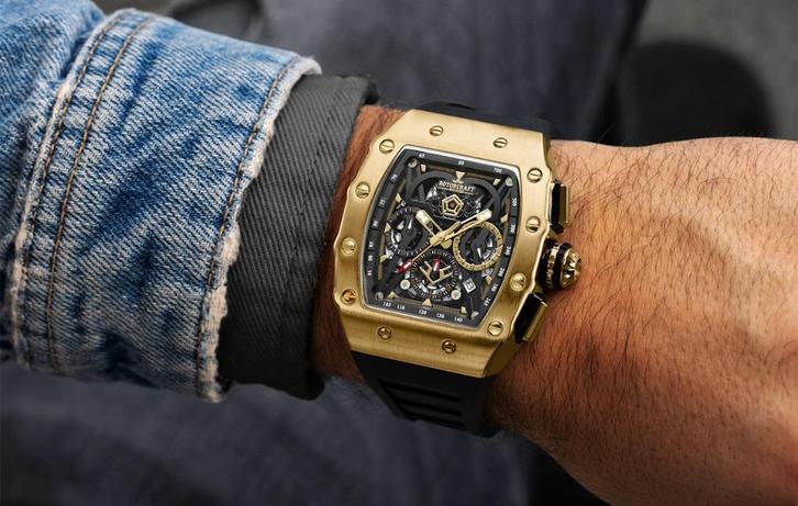 Rotorcraft Commander RC6903 Chrono Nieuw! t.w.v € 589-,, Sieraden, Tassen en Uiterlijk, Sporthorloges, Nieuw, Android, Zwart, Waterdicht