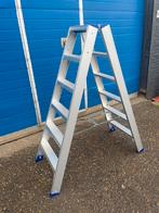 Dubbele trap 2x6 tredes professioneel eurostairs, Doe-het-zelf en Verbouw, Ladders en Trappen, Ophalen, Zo goed als nieuw, Minder dan 2 meter