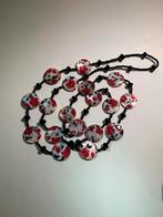 Ketting & Oorbellen parelmoerparels met onyx, Sieraden, Tassen en Uiterlijk, Kettingen, Ophalen of Verzenden, Zo goed als nieuw