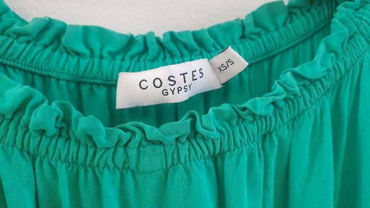 COSTES JURKJE BOHO IBIZA STIJL 36 38, Kleding | Dames, Jurken, Zo goed als nieuw, Maat 38/40 (M), Groen, Boven de knie, Ophalen of Verzenden
