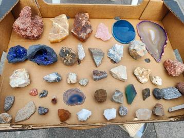 Mineralen verzameling 50 stuks – o.amethist, agaat, fluoriet beschikbaar voor biedingen