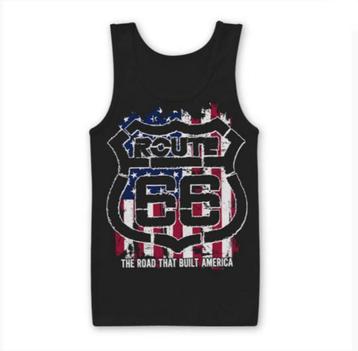 route 66 america tanktop, t-shirt, bikemr, rocker, man, beschikbaar voor biedingen