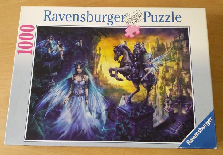 Puzzel Stad van de Elven- 1000 stukjes - Ravensburger, Hobby en Vrije tijd, Denksport en Puzzels, Gebruikt, Legpuzzel, 500 t/m 1500 stukjes