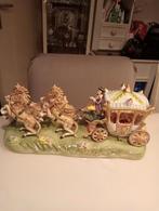 Vintage Porseleinen Koets met Paarden, Ophalen of Verzenden