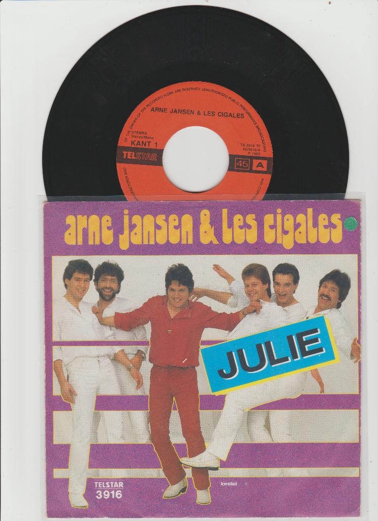 arne jansen julie telstar, Cd's en Dvd's, Vinyl | Nederlandstalig, Ophalen of Verzenden, Zo goed als nieuw, Overige formaten, Levenslied of Smartlap