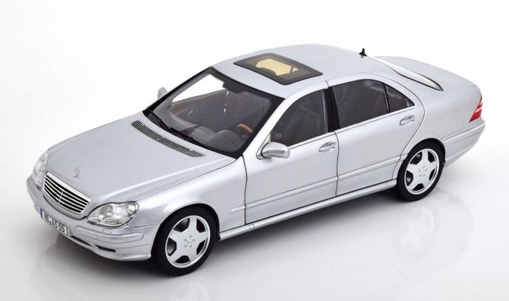 1:18 Mercedes Benz S55 AMG (W220) - 2000 - Zilver - SALE -_-, Hobby en Vrije tijd, Modelauto's | 1:18, Nieuw, Auto, Norev, Ophalen of Verzenden