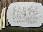 Kunststof tuintafel met marmerlook, Tuin en Terras, Tuintafels, Ophalen, Gebruikt, Rechthoekig, Kunststof
