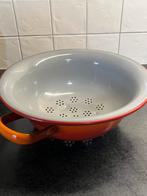 Vintage geëmailleerde vergiet de jaren 50, Antiek en Kunst, Antiek | Emaille, Ophalen of Verzenden