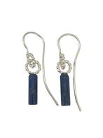 Zilveren oorbellen, oorhangers, met lapis lazuli., Hangers, Zo goed als nieuw, Info@nynkegardenier.nl, Met edelsteen