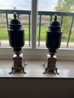 Set van 2 sierstukken, vaas model, Ophalen, Overige materialen, Zwart, Zo goed als nieuw