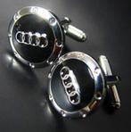 Audi zwart/zilverkleurige manchetknopen, Sieraden, Tassen en Uiterlijk, Manchetknopen, Nieuw, Overige materialen, Verzenden