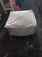 4 Velours Poefs Zandkleur met glans met luxe velours stof, Ophalen, Minder dan 50 cm, Vierkant, Nieuw
