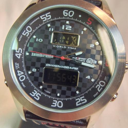 Lambretta Polshorloge met Chronograaf en Wereldtijd, Sieraden, Tassen en Uiterlijk, Horloges | Heren, Zo goed als nieuw, Polshorloge