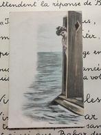 14-9-1904 Dame in badhokje aan zee (AA), Ophalen of Verzenden, Voor 1920, Gelopen, Overige thema's