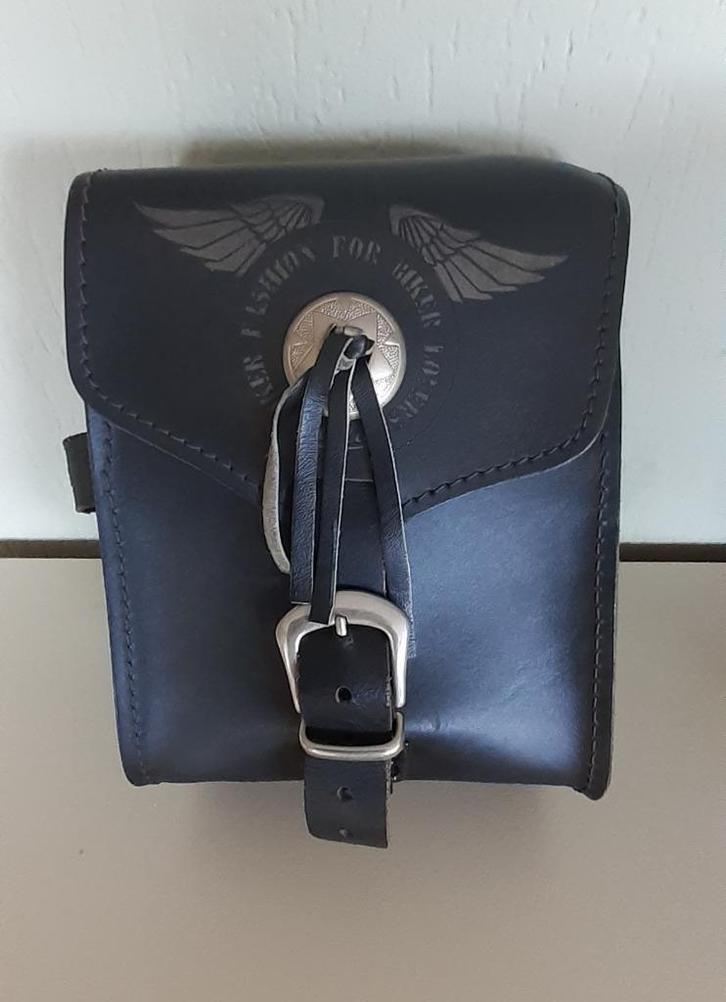 Motor sissybar tasje leer, Motoren, Accessoires | Koffers en Tassen, Gebruikt, Ophalen of Verzenden